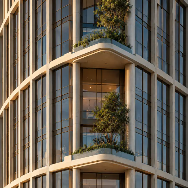 Facade — Facade photography emphasizes the designed outer surface, including openings, patterns, ornament, color, and material transitions