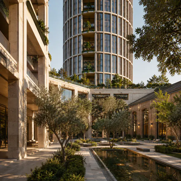 Courtyard — Courtyard photography shows an enclosed outdoor room and its connections between architecture, landscape, light, and circulation