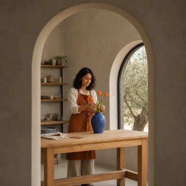 Frame Within a Frame — Positions the camera so an opening or foreground structure surrounds the main subject