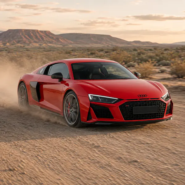 Off-Road Action Shot — The vehicle tackles dirt, rocks, sand, or water, highlighting capability through terrain, suspension movement, and flying debris
