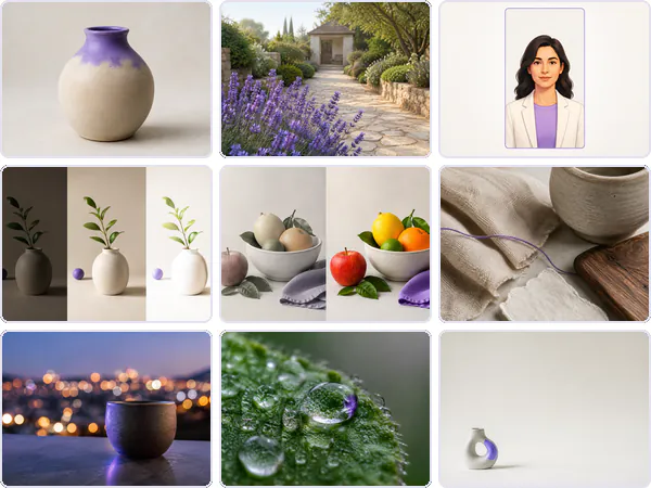 Nine example images from the Terminology keyword pack