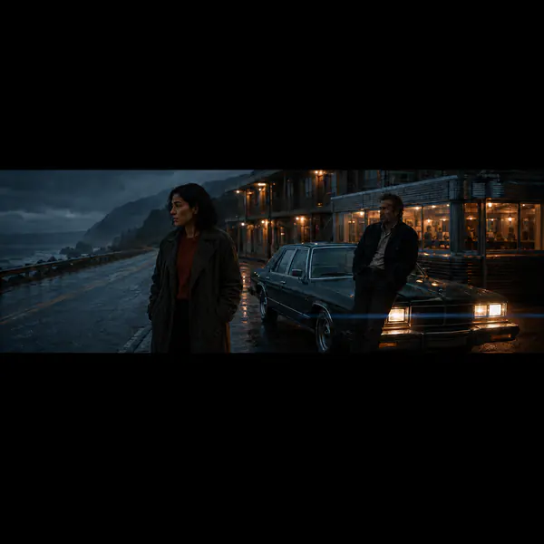 Anamorphic look — An anamorphic look combines a wide aspect ratio with oval bokeh, horizontal flares, and gently stretched edge rendering