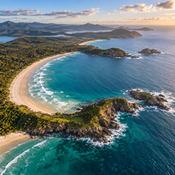 Panoramic Aerial photographic style example.