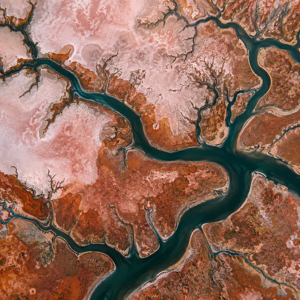 Abstract Aerial photographic style example.