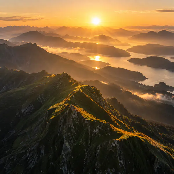 Backlit Aerial photographic style example.