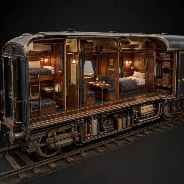 Cutaway View — Part of an object's exterior is removed to reveal important interior spaces or mechanisms