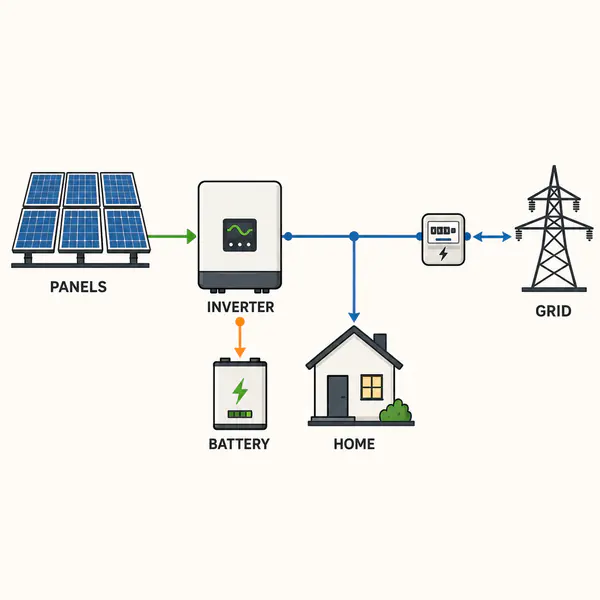 Schematic Diagram — Simplified symbols and connections explain how components relate without depicting realistic physical appearance