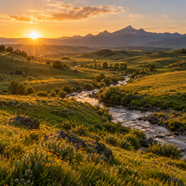 Golden Hour Landscape photographic style example.