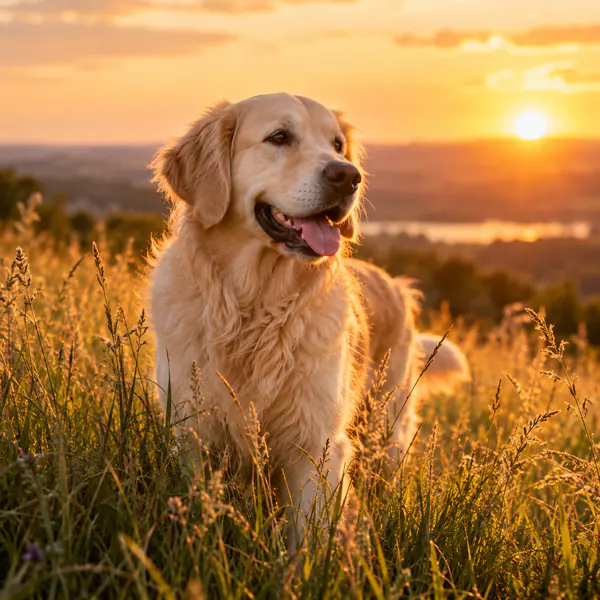 Golden Hour Pet Photography photographic style example.