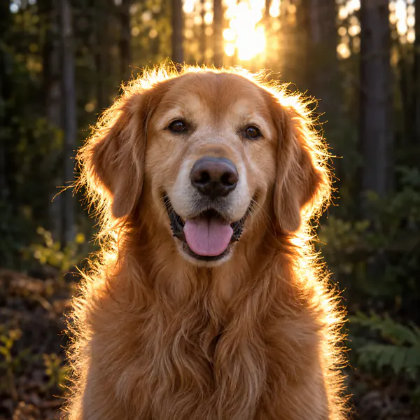 Backlit Pet Portrait photographic style example.
