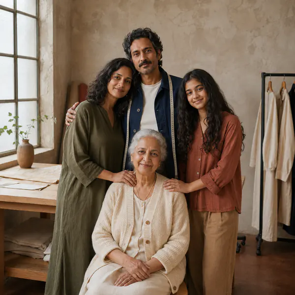 Family Portrait — A family portrait presents relatives as a connected group while balancing individual visibility and shared interaction