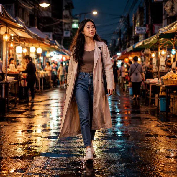 Walking Pose — A walking pose captures the subject mid-stride to introduce natural movement, direction, and energy
