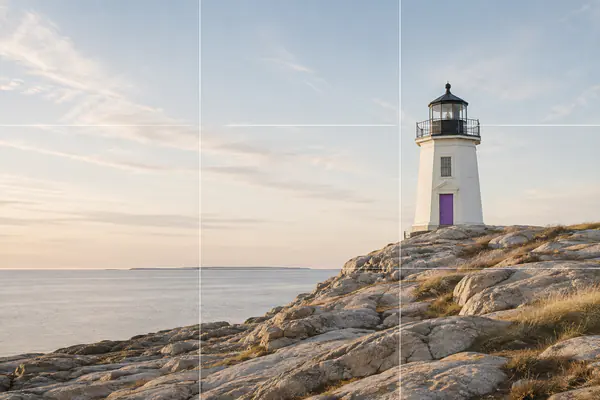 Rule of Thirds — A composition guide placing key elements along thirds or their intersections